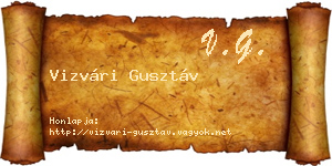 Vizvári Gusztáv névjegykártya
