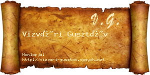 Vizvári Gusztáv névjegykártya
