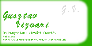 gusztav vizvari business card