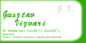 gusztav vizvari business card